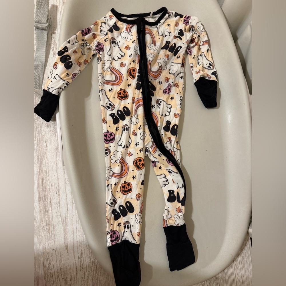 Halloween Ghost Print Kids One Piece